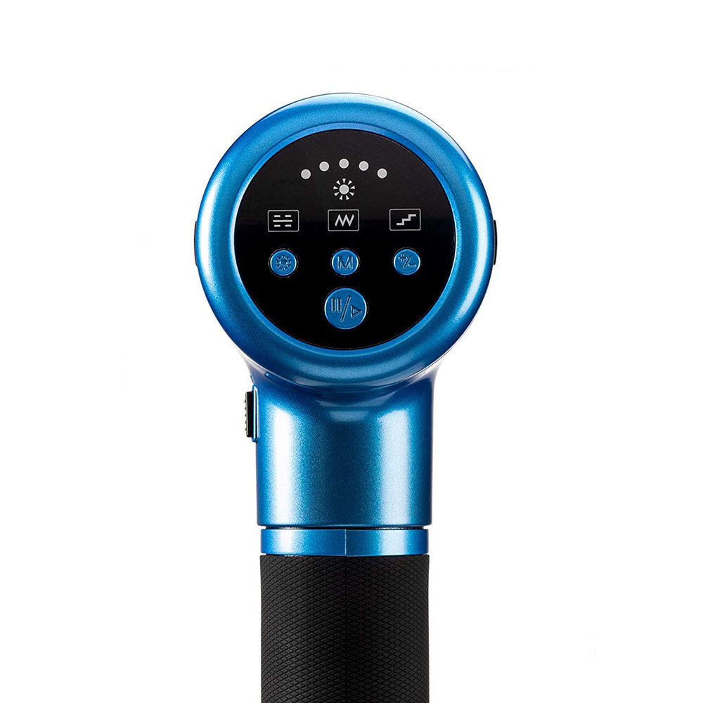 Lifepro LPFSNFXBLU Fusion FX Heated Percussion Massage Gun with 5 Attachments