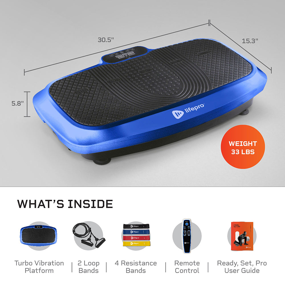 Lifepro Turbo 3D Vibration Plate Body Workout Equipment Machine, Blue(For Parts) - VMInnovations