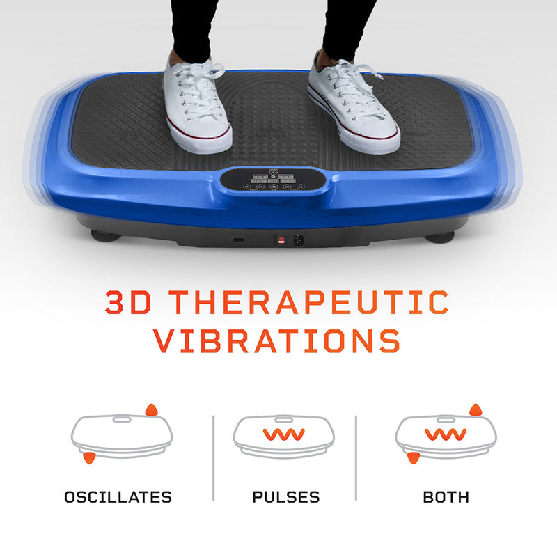 Lifepro Turbo 3D Vibration Plate Body Exercise Workout Machine, Blue (Open Box)