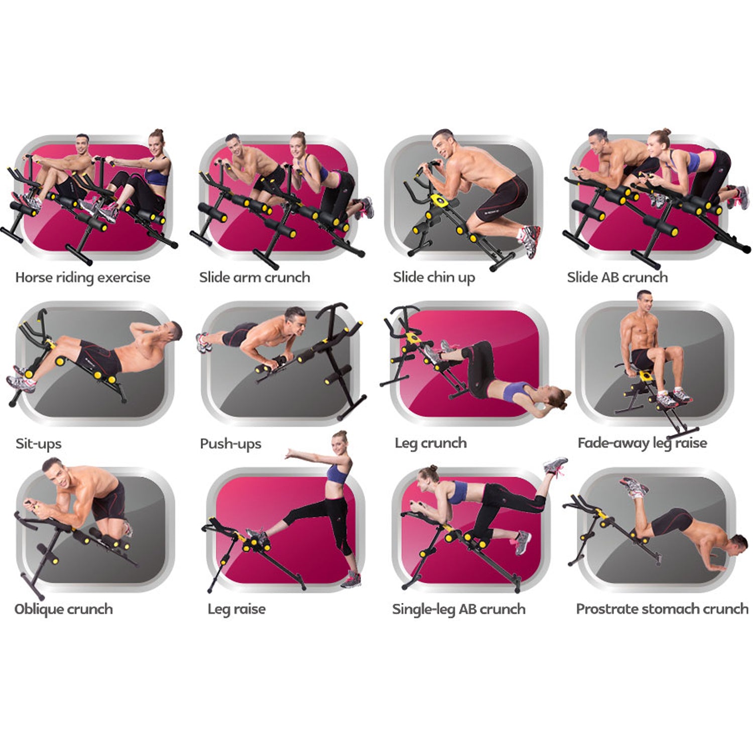 MBB Abdominal Home Gym Workout Chair & Wonder Master Abdominal Workout Chair - VMInnovations