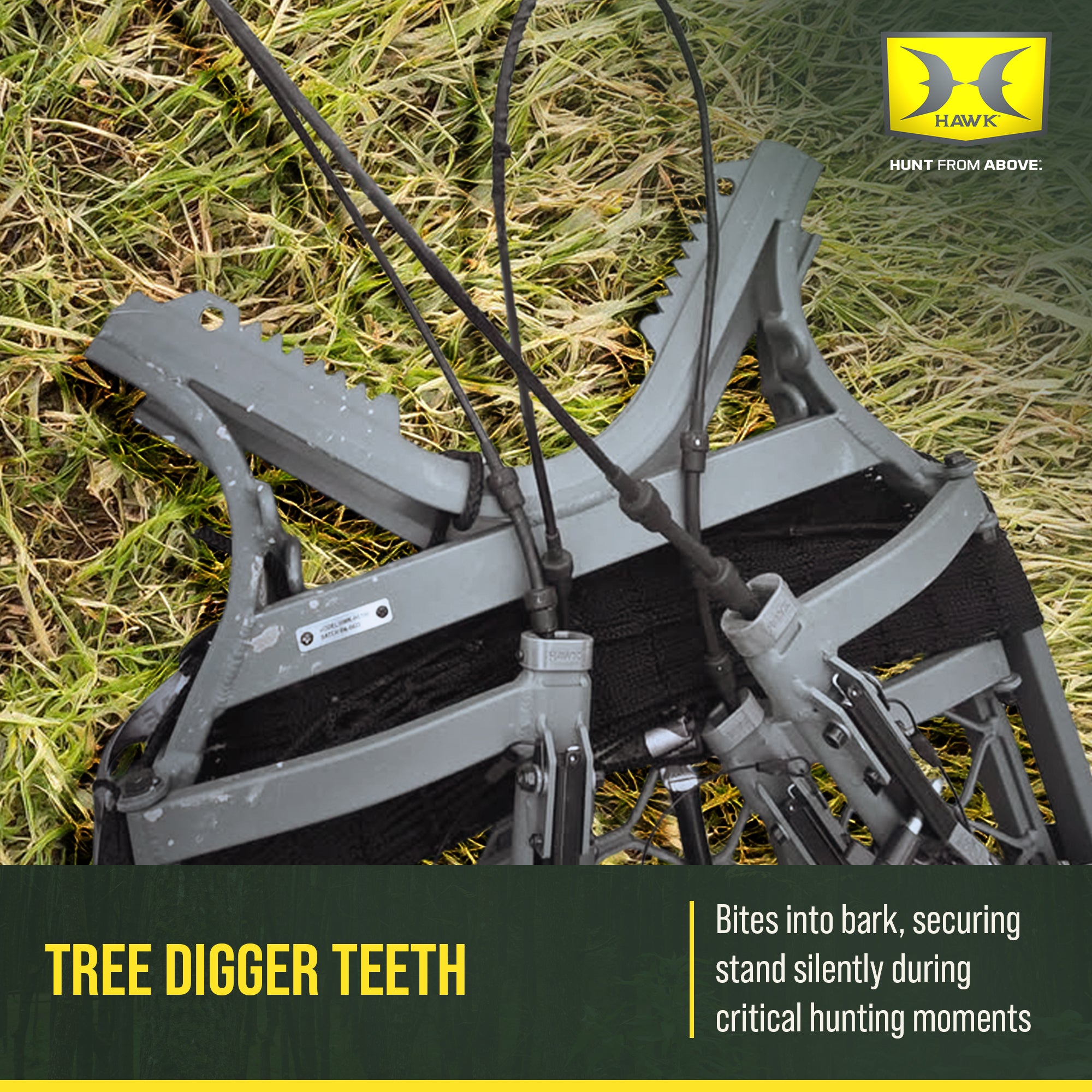 Hawk Ultra-Lite Climber, Tree Stand Hunting Gear, Hammock Net Seat, 38.75x23.25" - VMInnovations