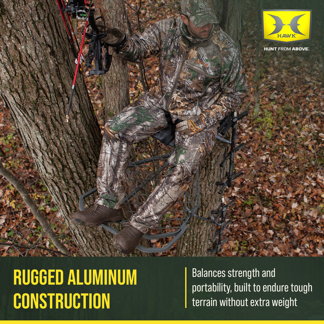 Hawk Kickback LVL Hang-On Deer Hunting Tree Stand w/ XL Seat & Platform, 2 Pack