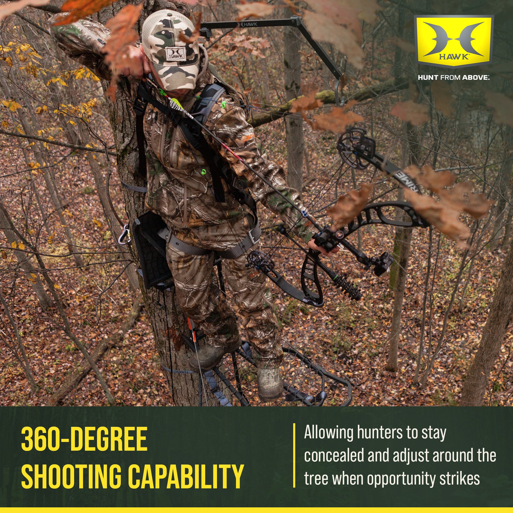 Hawk Kickback LVL Hang-On Deer Hunting Tree Stand w/ XL Seat & Platform, 2 Pack - VMInnovations