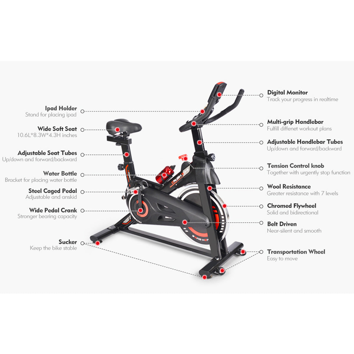 MBB Stationary Cycling Exercise Bike and Wonder Master Abdominal Workout Chair