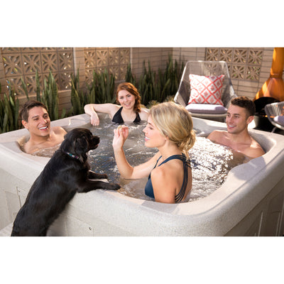 Lifesmart Spas Simplicity 4-Person Plug & Play Hot Tub Spa with Cover & Steps