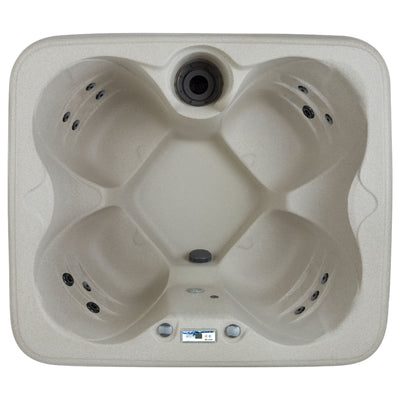 Lifesmart Spas Simplicity 4-Person Plug & Play Hot Tub Spa with Cover & Steps