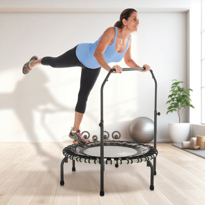 JumpSport 350i 39" Fitness Trampoline and Handle Bar with Bungees (Open Box) - VMInnovations