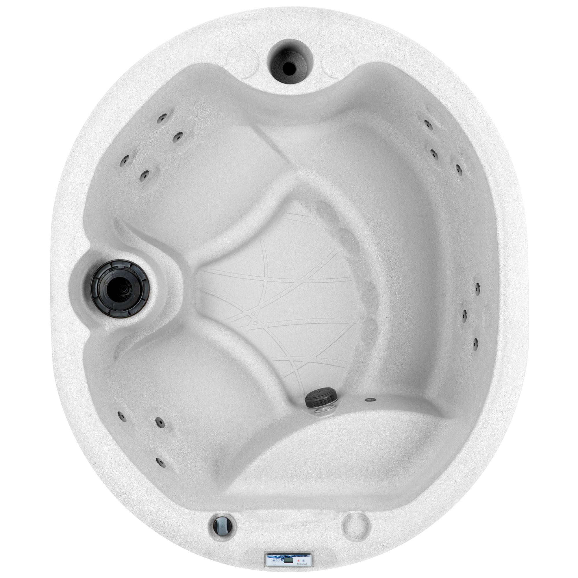 LifeSmart LS200 Large 4 Person 13 Jet Sea Salt Spa with Protective Locking Cover
