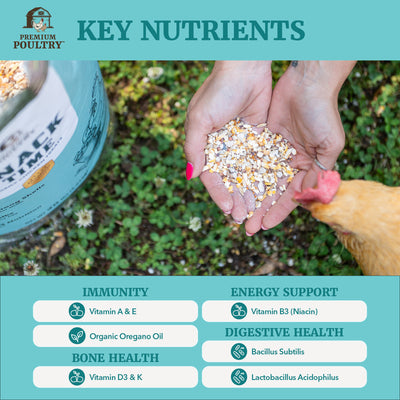 Premium Poultry Snack Time Treat Mix, Supports Egg Shells & Yolk Color, 20 Lb