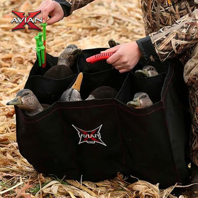Avian X AXF Flocked Full Body Black Ducks Fusion Pack with Rugged Durability