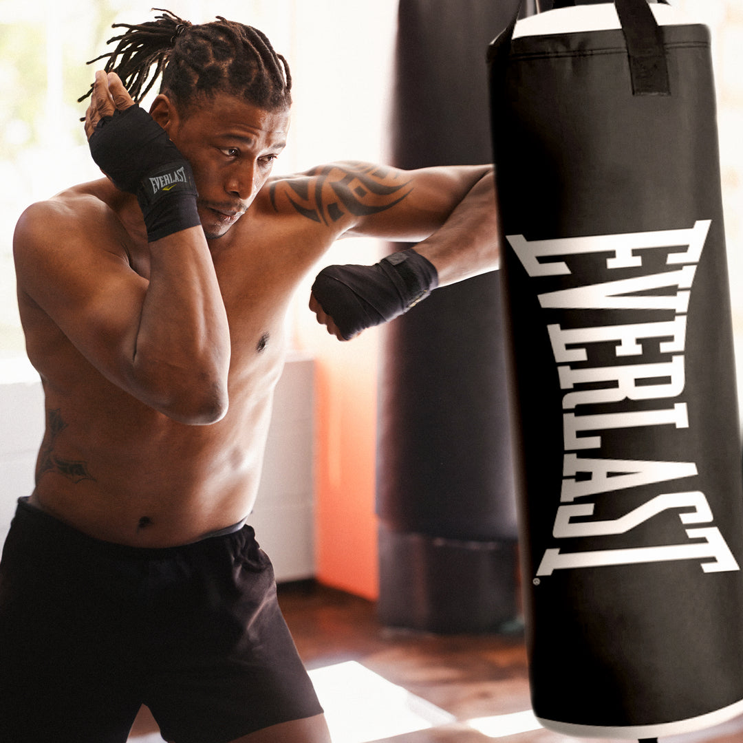 Everlast Core Heavy Bag with Reinforced Nylon Hanging Strap and D Rings, Black - VMInnovations