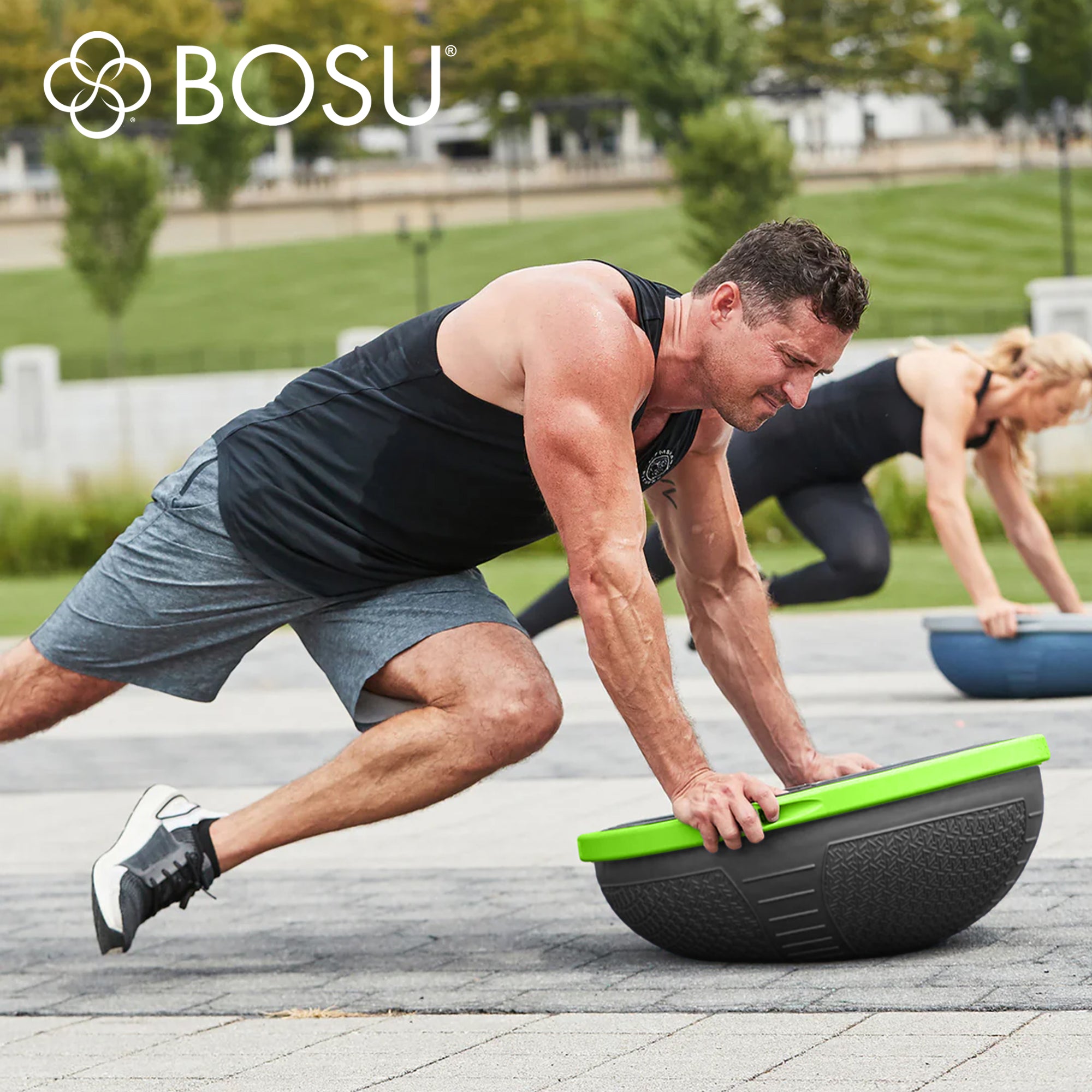 Bosu NEXGEN Balance Strength Trainer, Home Gym Workout Equipment, 26", Black
