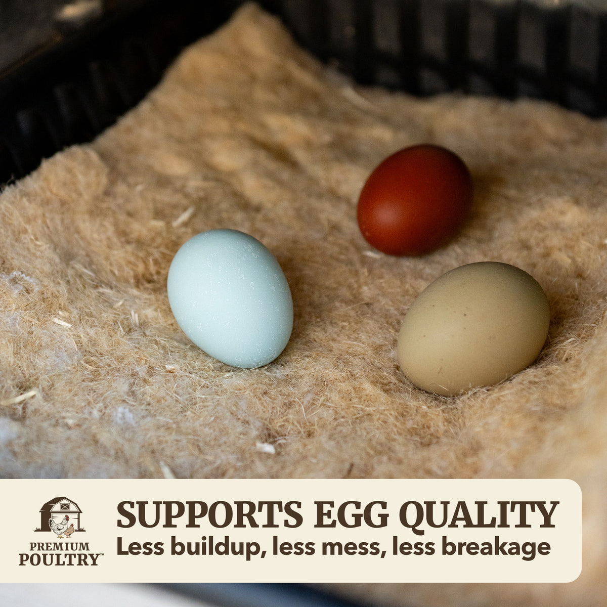 Premium Poultry Hemp Nesting Pads, Coop Bedding for Laying Hens, 12x12, 20 Pack