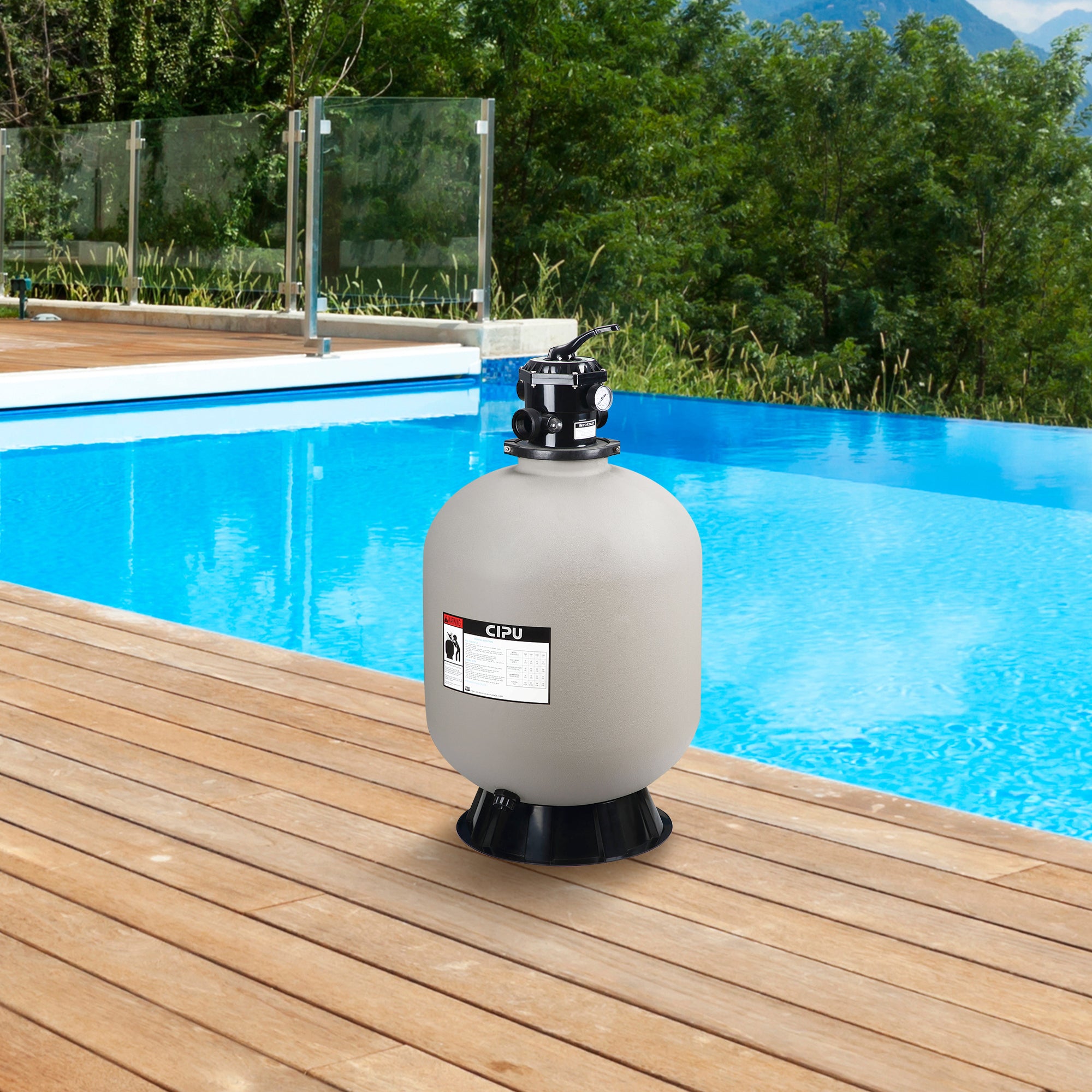 Swimline Hydrotools 31" Sand Filter Inground Pool Combo Set, 500lb Sand Capacity (Open Box)