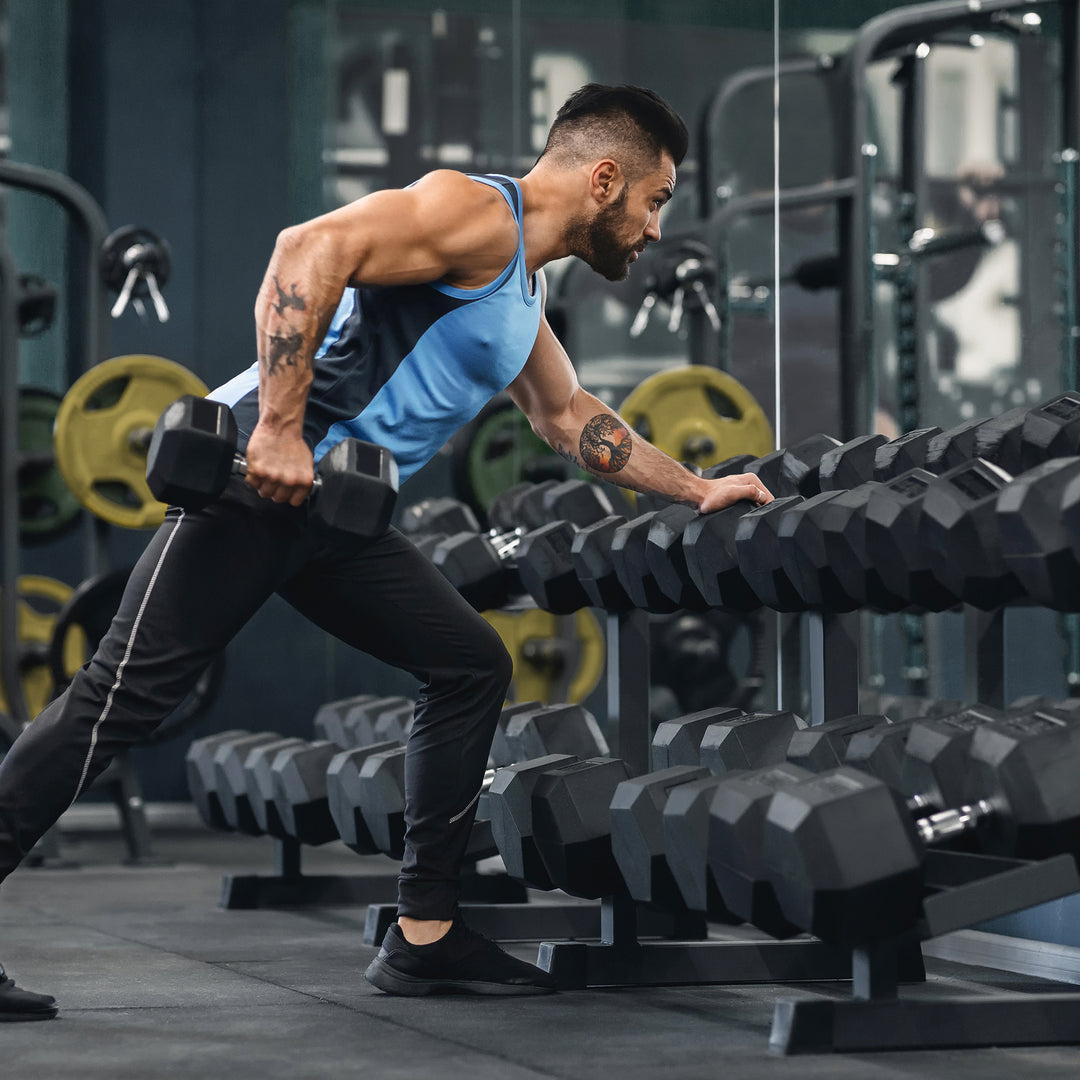 Signature Hex Dumbbells Strength Training Workout Equipment Set, 25 lbs (Used) - VMInnovations