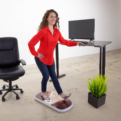 JumpSport Large Wurf Board Anti-Fatigue Air Mat for Standing Desks, Santa Cruz - VMInnovations