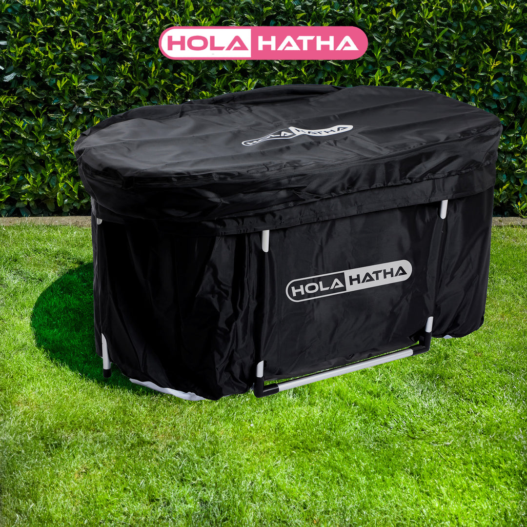 HolaHatha 129 Gal Ice Bath Tub, Portable Hot/Cold Plunge Tub with Lid (Open Box)