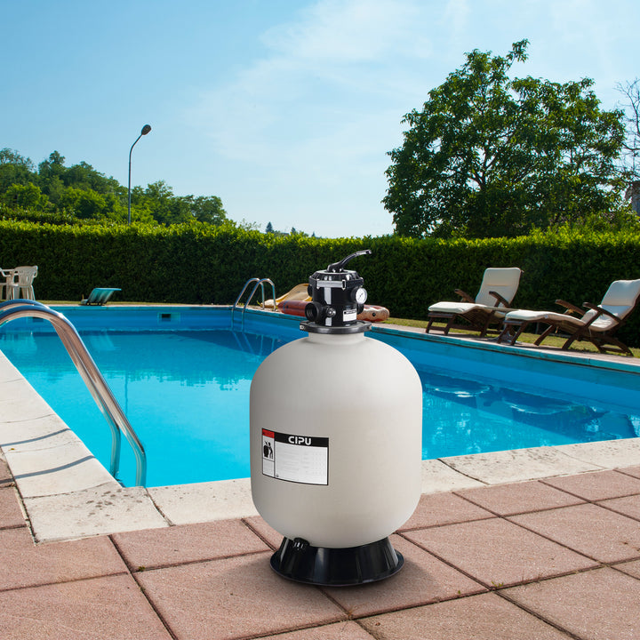 Swimline Hydrotools 31" Sand Filter Inground Pool Combo Set, 500lb Sand Capacity