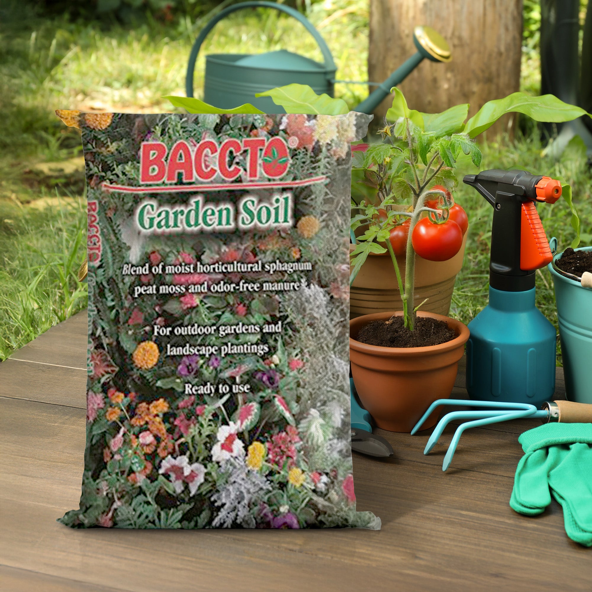 Michigan Peat Company BACCTO Garden Soil for Plants & Veggies, 1 Cu Ft, 6 Pack