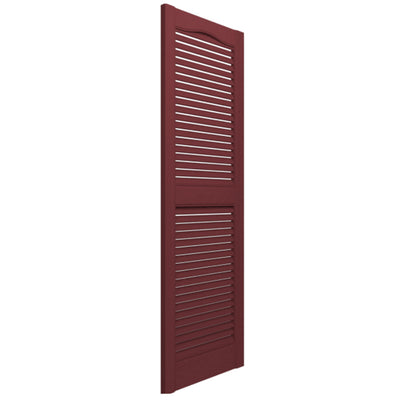 Plastic Development Group 14 x 59 Inch Vinyl Louvered Shutters, Bordeaux (Used) - VMInnovations