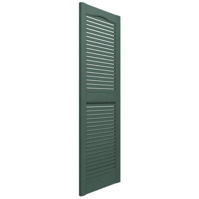 Plastic Development Group 14 x 67 Inch Vinyl Louvered Shutters, Green (Open Box)