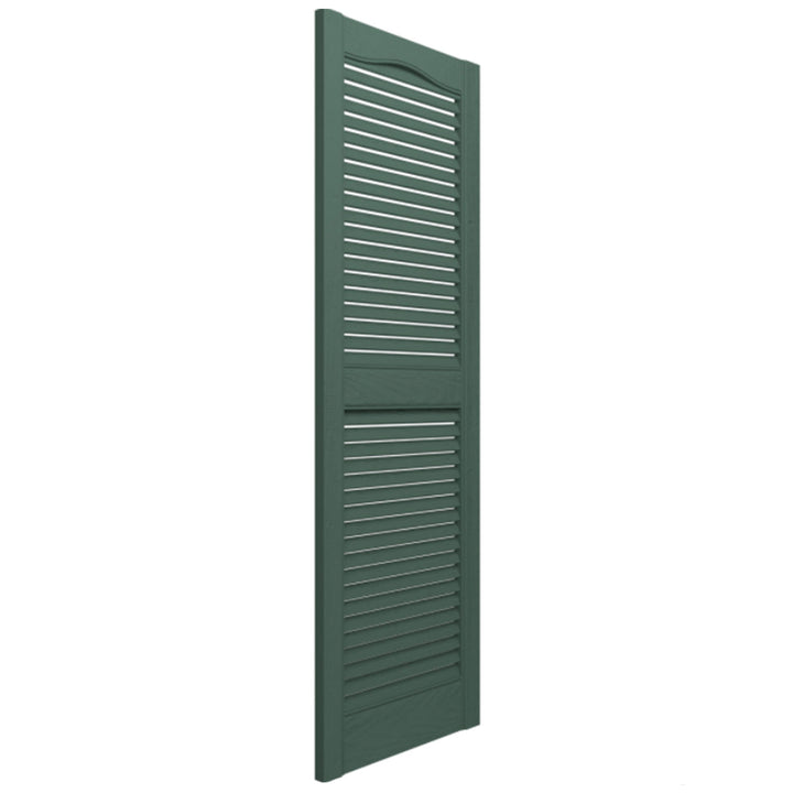 Plastic Development Group 14 x 67 Inch Vinyl Louvered Shutters, Green (Open Box)
