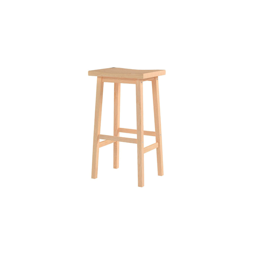 PJ Wood Classic Saddle-Seat 24" Kitchen,Table, & Counter Stool,Natural(Open Box)