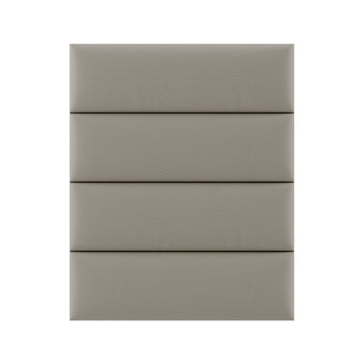 Vant 39 x 11.5 Upholstered Modern Wall Panels, Vintage Leather Dusty Taupe, 4pk
