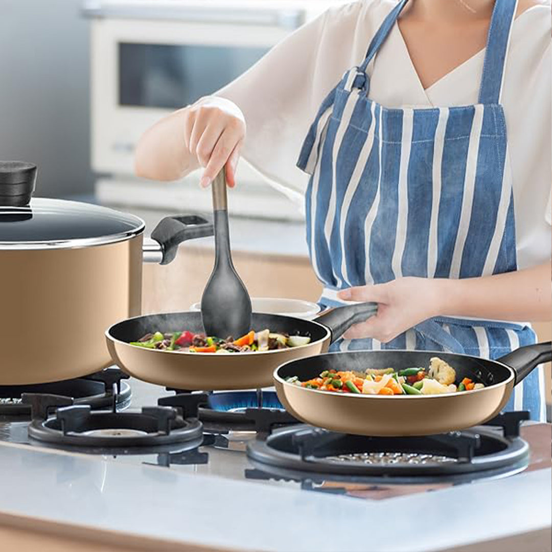 SereneLife 11Pc Pots and Pans Non Stick Chef Kitchenware Cookware Set (Open Box) - VMInnovations