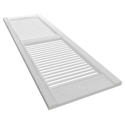 Plastic Development Group 14 x 63 Inch Exterior Vinyl Louvered Shutters, White - VMInnovations