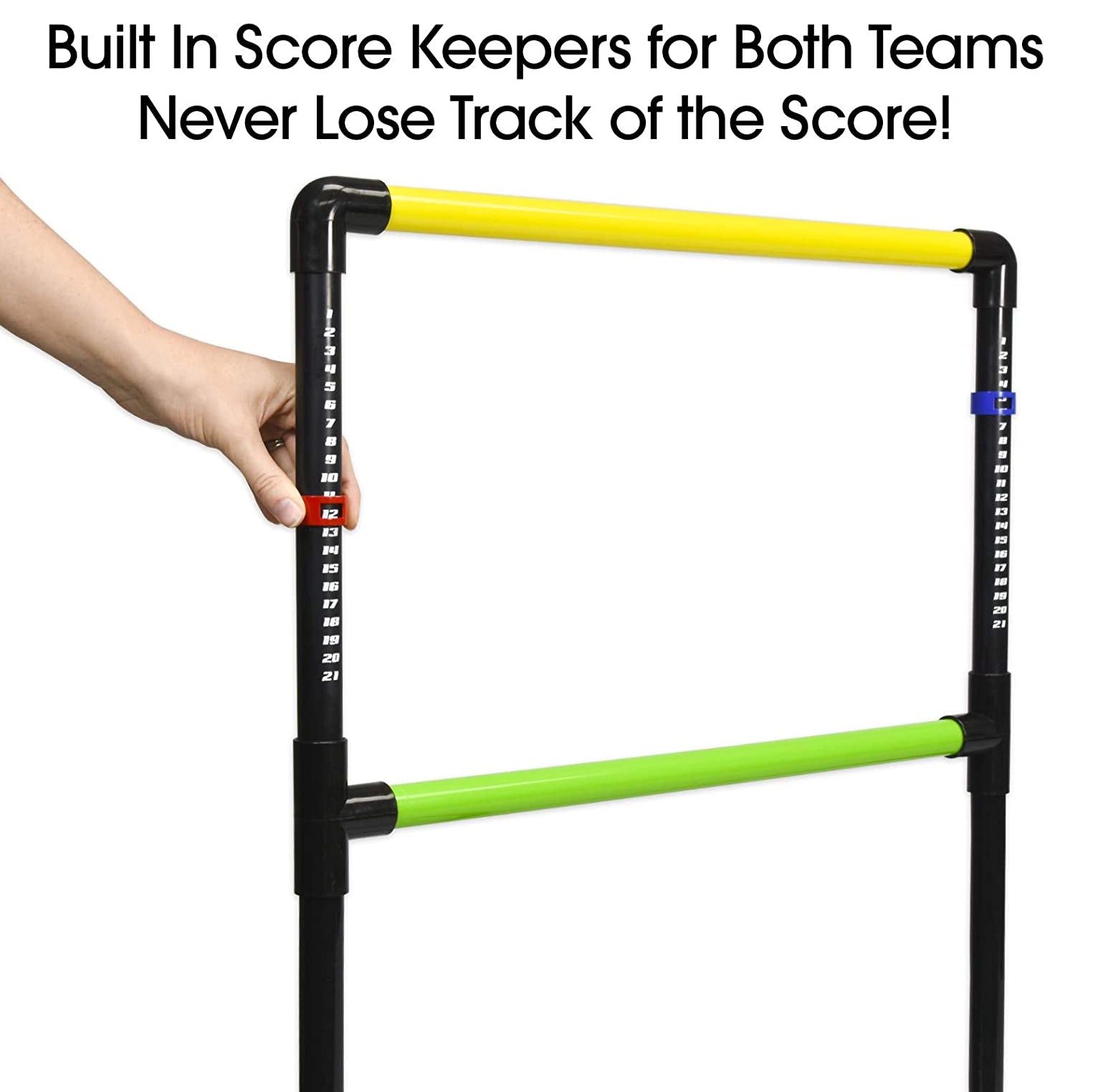 GoSports Ladder Toss Game with 6 Bolo Balls Indoor Outdoor Backyard Lawn Game - VMInnovations