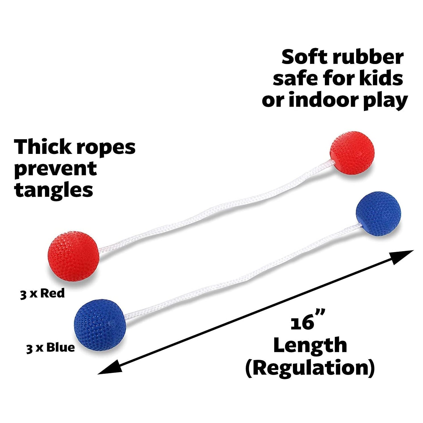 GoSports Ladder Toss Game with 6 Bolo Balls Indoor Outdoor Backyard Lawn Game - VMInnovations