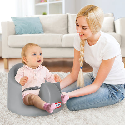 Little Tikes My First Seat Infant Foam Floor Support Baby Chair, Grey (2 Pack)