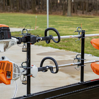 Buyers LT18 Steel Lockable Landscaping Trailer Weed Eater Trimmer Rack w/ Locks