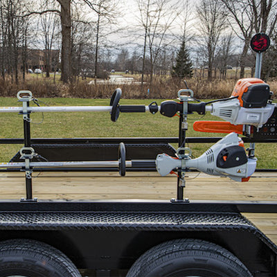 Buyers LT18 Steel Lockable Landscaping Trailer Weed Eater Trimmer Rack w/ Locks