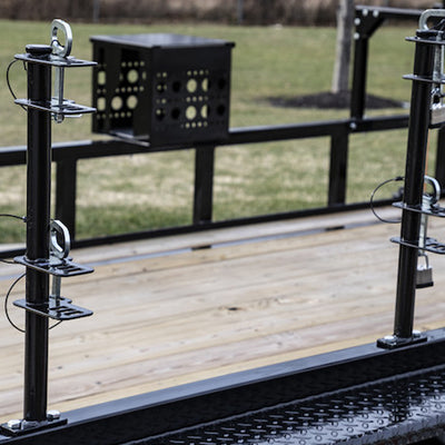 Buyers LT18 Steel Lockable Landscaping Trailer Weed Eater Trimmer Rack w/ Locks