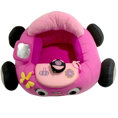 Little Tikes Cutie Coupe Plush Car Baby Toddler Lounger Seat, Pink Car (3 Pack) - VMInnovations