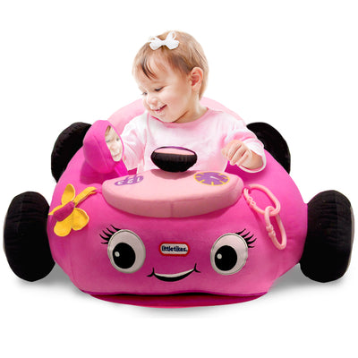 Little Tikes Cutie Coupe Plush Car Baby Toddler Lounger Seat, Pink Car (3 Pack) - VMInnovations