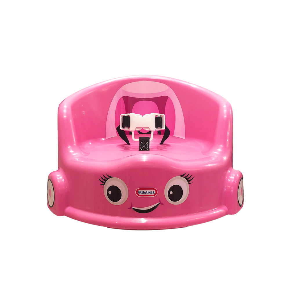 Little Tikes Cozy Coupe Kids Plastic Table Chair Booster Seat with Harness, Pink - VMInnovations