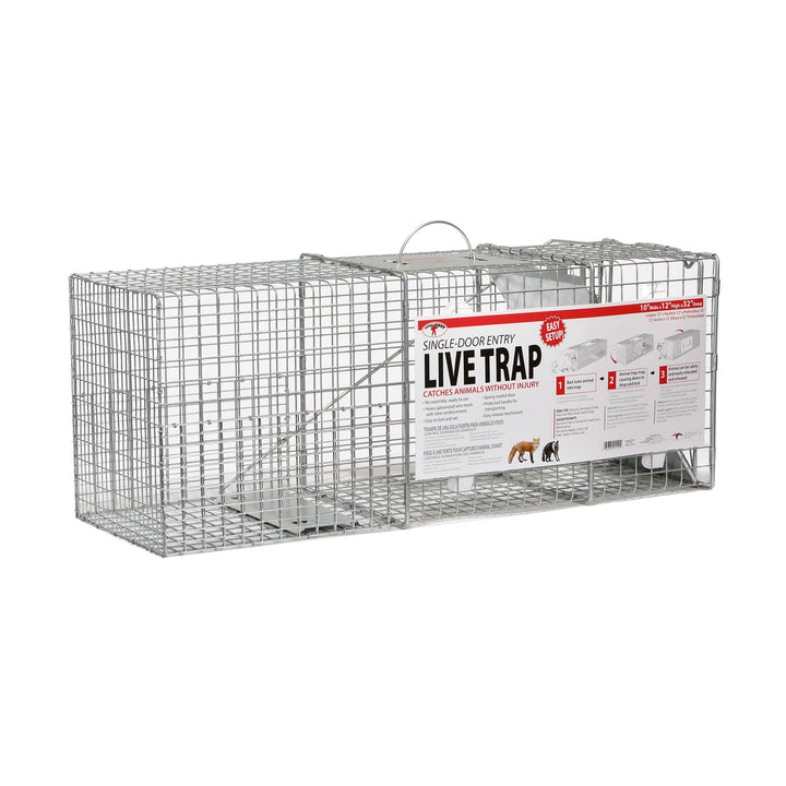 Little Giant Live Reinforced Animal Trap with Single Door Entry, 10 x 32" (Used)