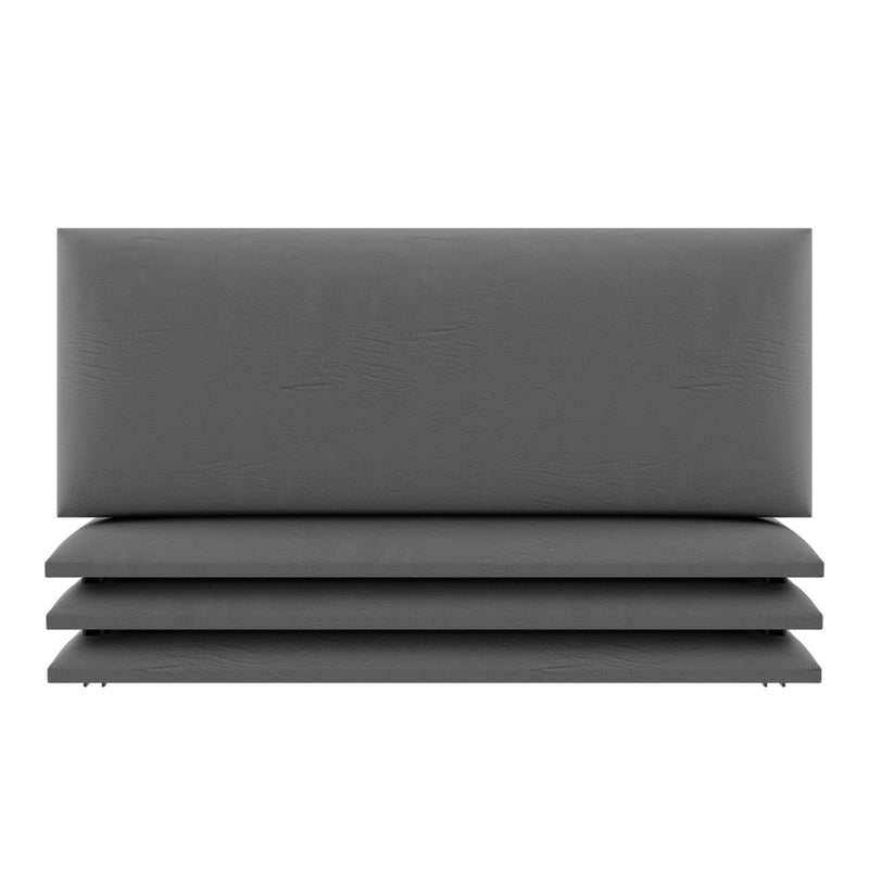 Vant 30 x 11.5 Inch Upholstered Wall Panel Vintage Leather Gray Pewter(Open Box)