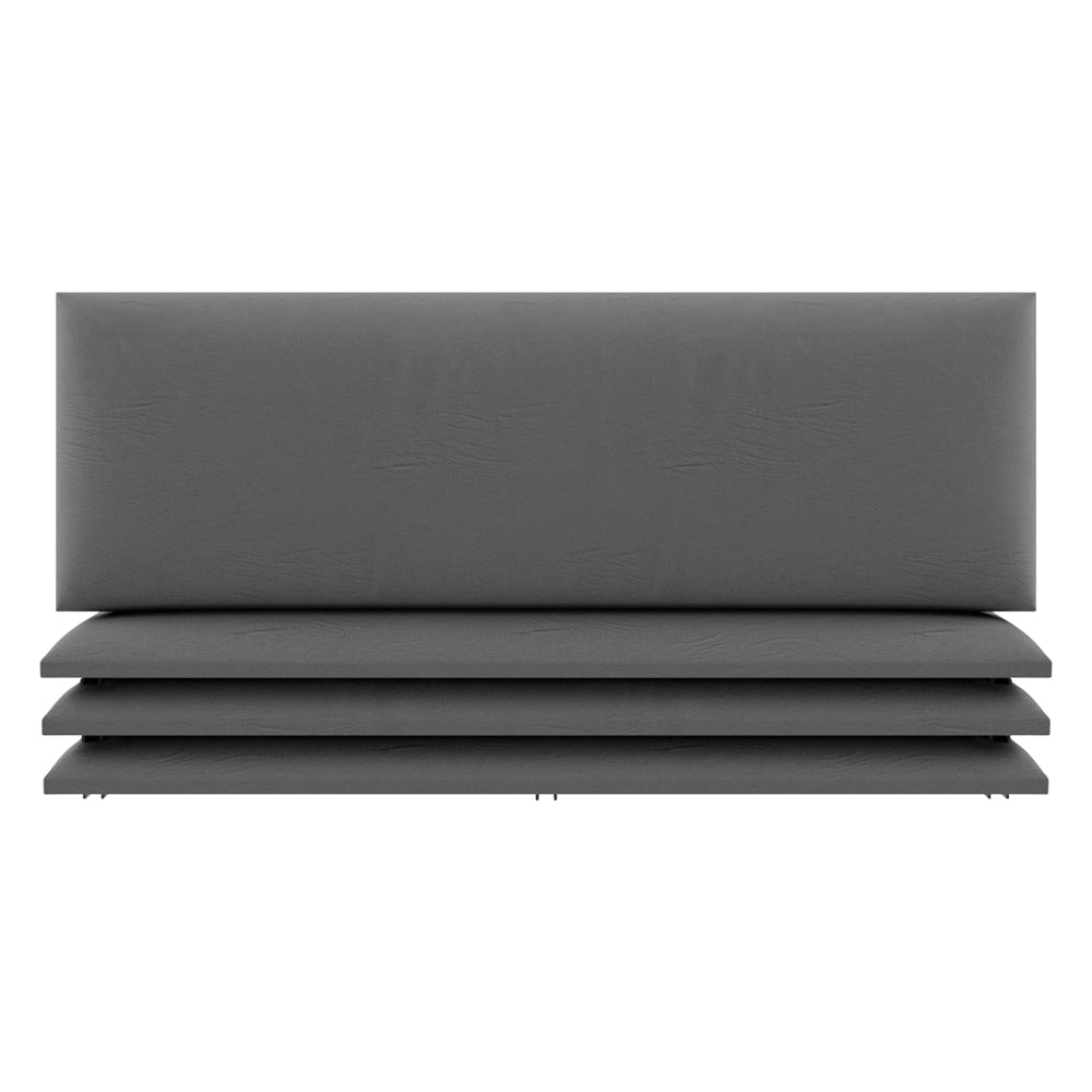 Vant 39 x 46" Upholstered Wall Panels, Vintage Leather Grey (4 Pack) (Open Box) - VMInnovations