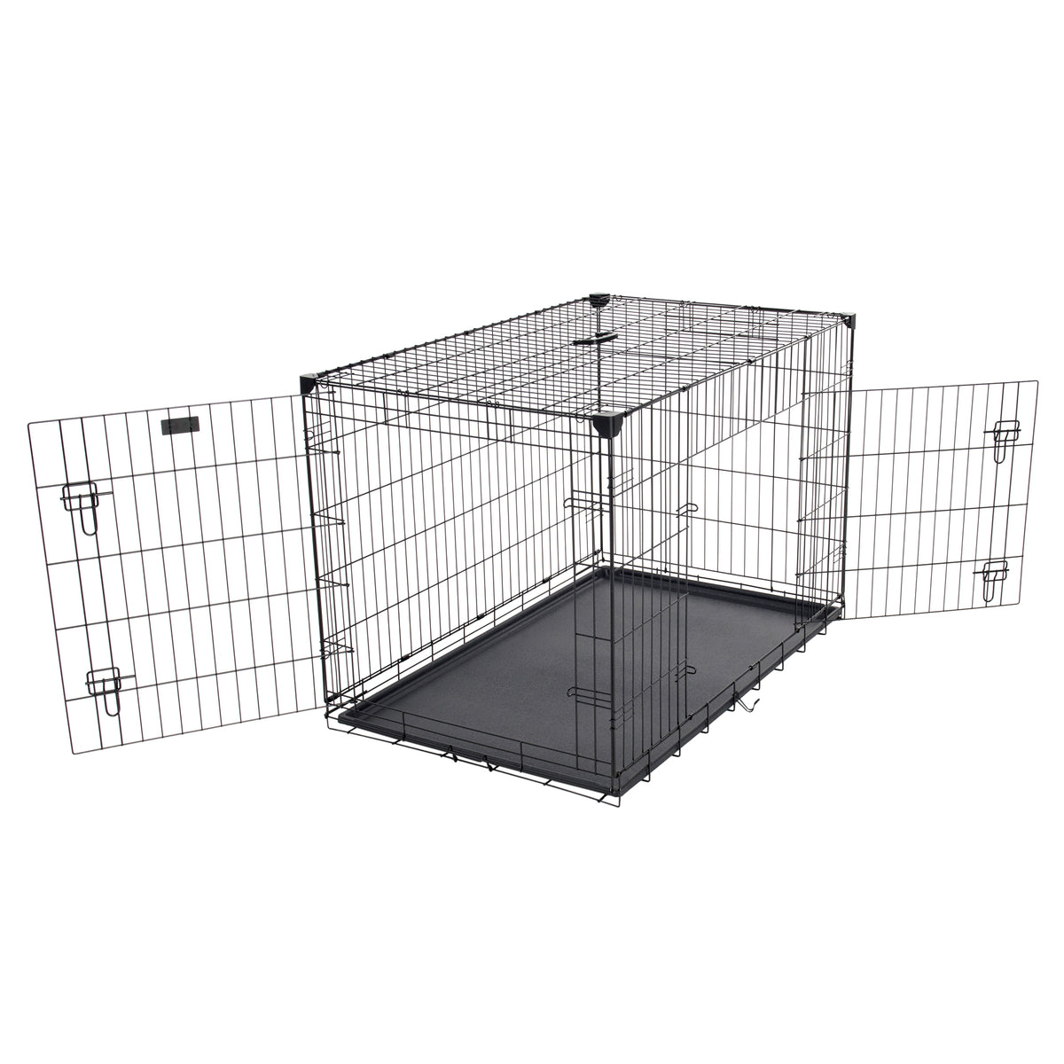Lucky Dog 2 Door Training Kennel with Handle and Removable Pan (Open Box)