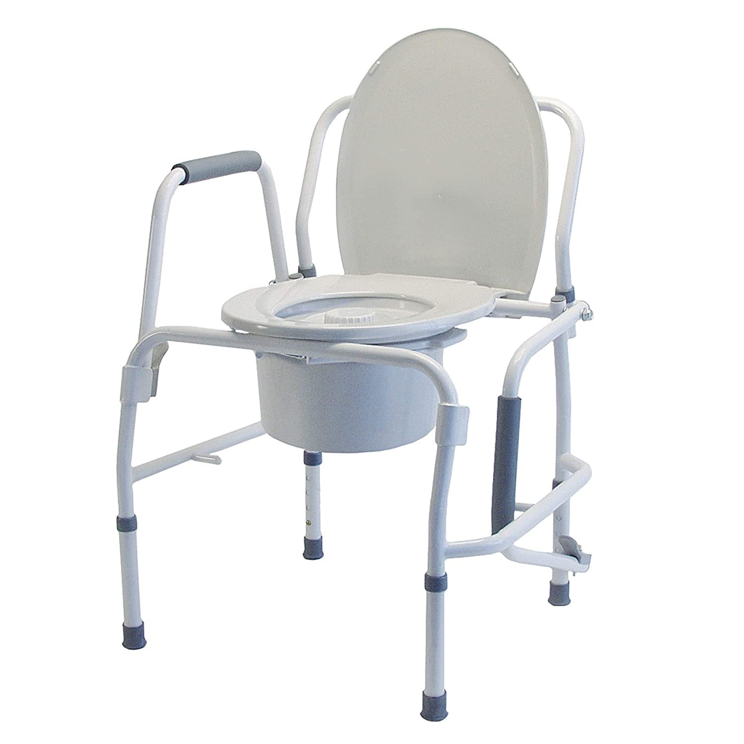 Lumex 3 in 1 Bedside Commode, Raised Toilet Seat, Safety Rail, 300 lb. Capacity - VMInnovations