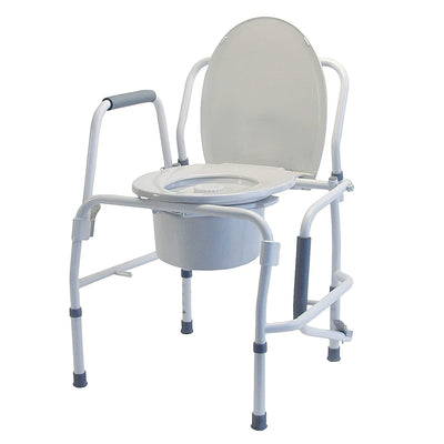 Lumex 3 in 1 Bedside Commode, Raised Toilet Seat, Safety Rail, 300 lb. Capacity