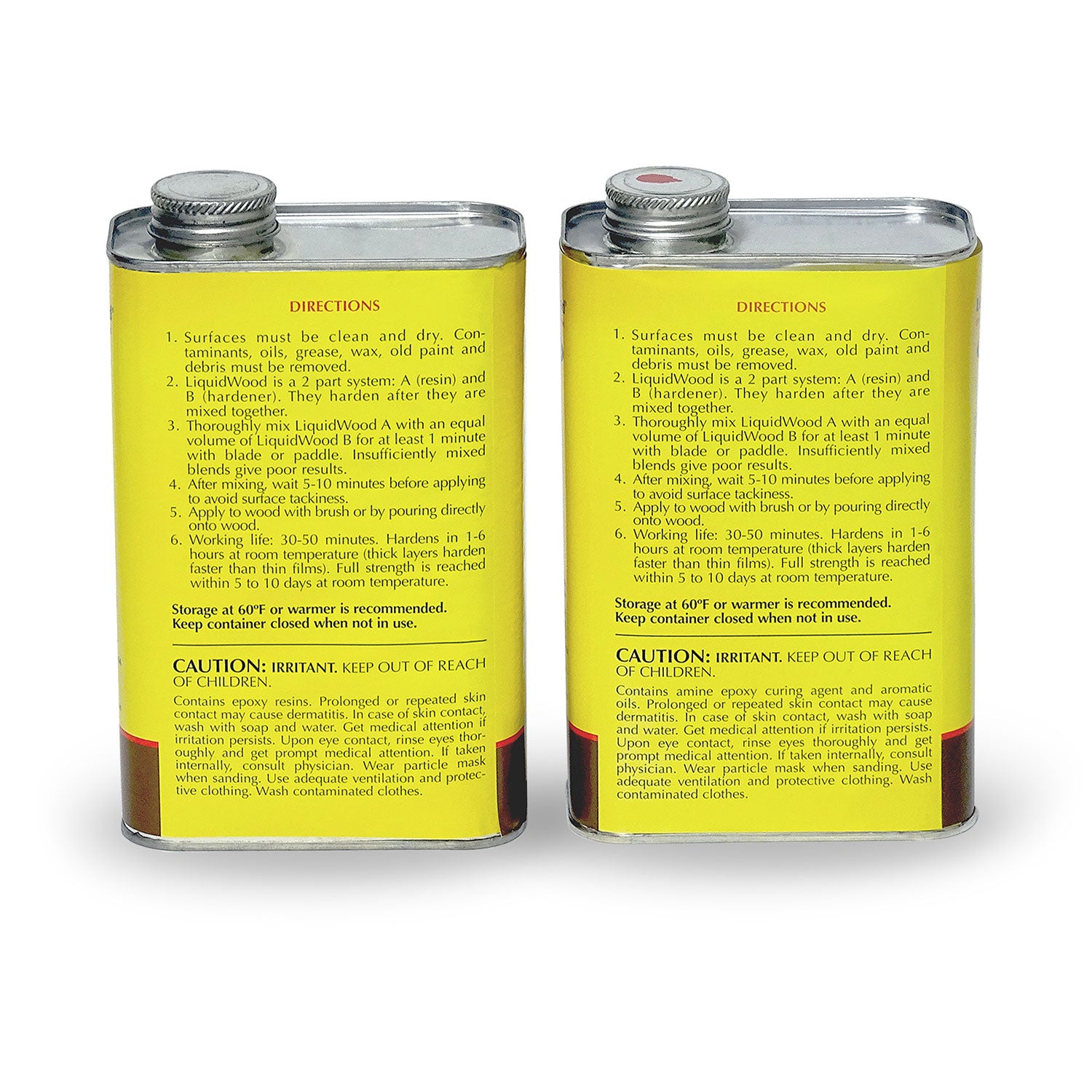 Abatron LiquidWood Epoxy Wood Hardener Compound A & B, 2 Quart Kit (Open Box)