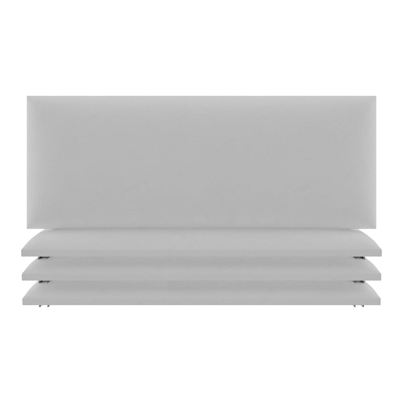 Vant 30 x 46 Inch Upholstered Wall Panels, Vintage Leather White Dove (4 Pack)