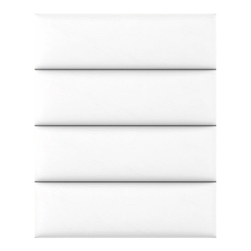 Vant 39 x 46 Inch Upholstered Wall Panels, Vintage Leather White Dove (4 Pack)