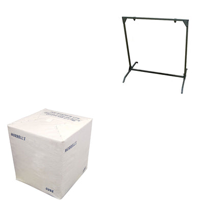 Morrell Targets 24 Inch Indoor Field Point Cube Archery Target with Target Stand
