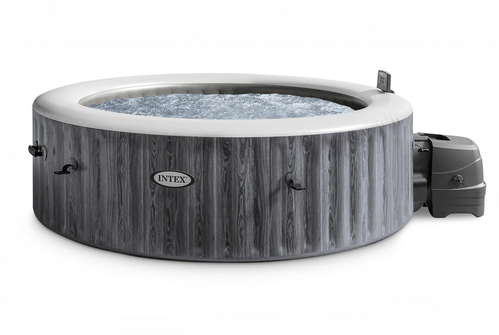 Intex PureSpa Greywood Deluxe Spa Set, 170 Bubble Jet Hot Tub, 85x28" (Open Box) - VMInnovations